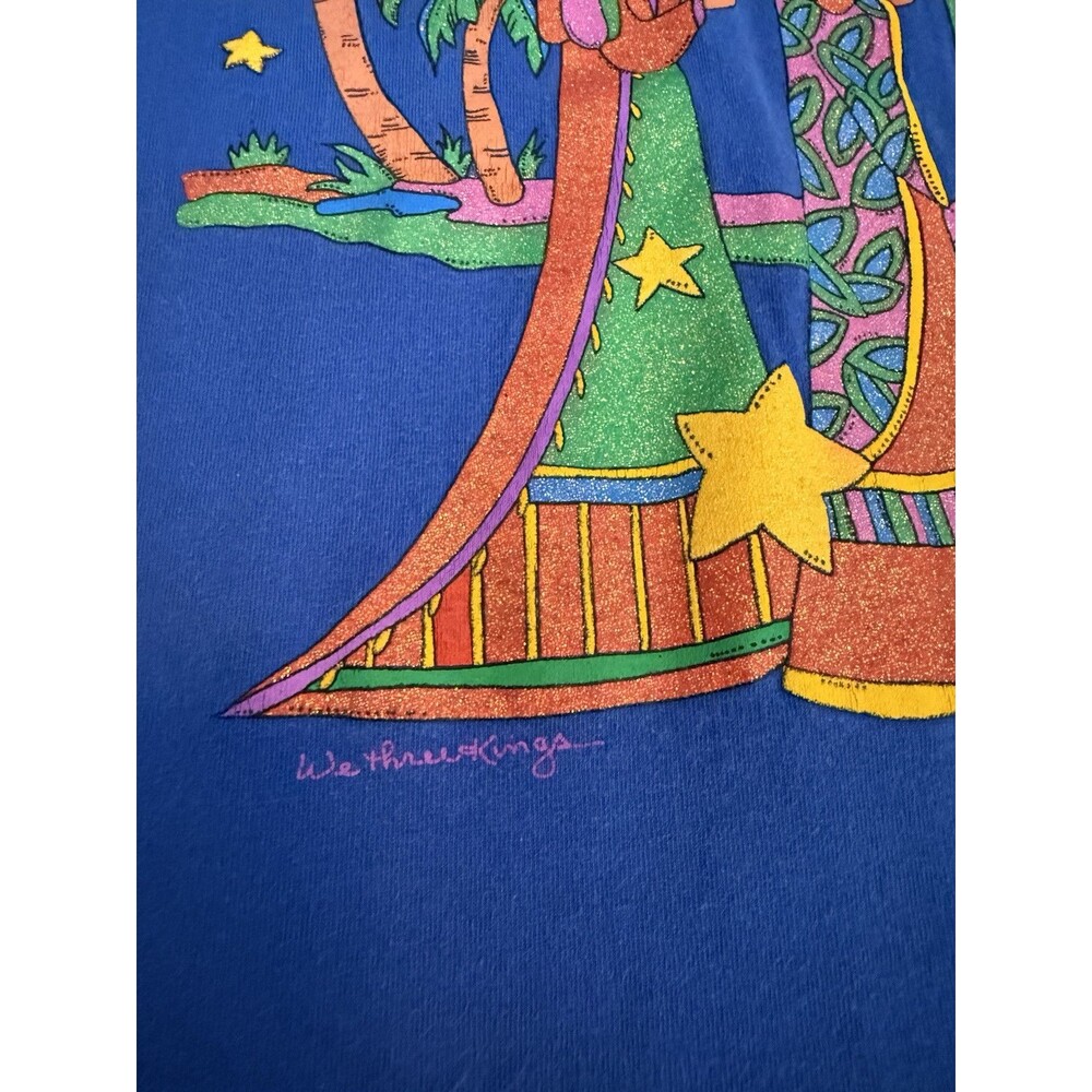 Vintage 3 Wise Men Shirt Mount Wesley 1994 Shirt Sleeve Size XL Blue - Picture 4 of 9
